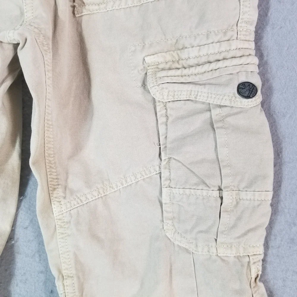 Streetwear Urban cargo pants men's 31x32 beige khaki hipster skate Y2K Hipster